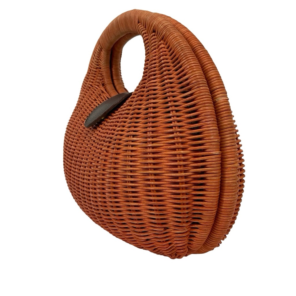 Orange Rattan Handbag - Picture 2 of 9